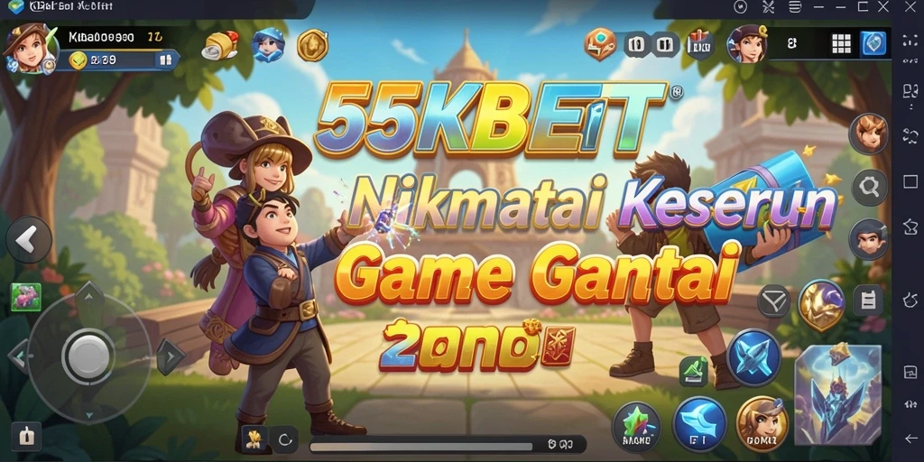 Tampilan gameplay seru yang penuh warna dari 55KBET.