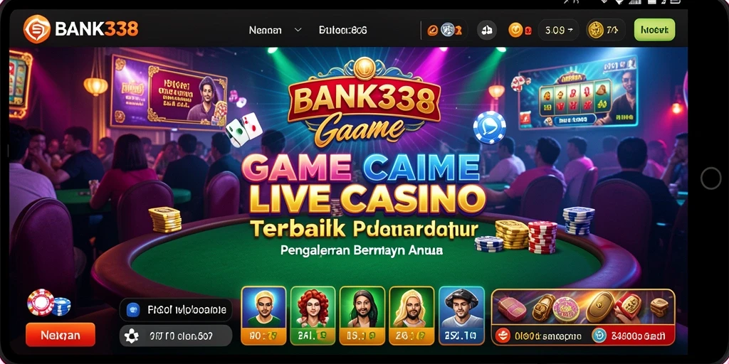 Tampilan menarik dari gameplay Live Casino BANK338.