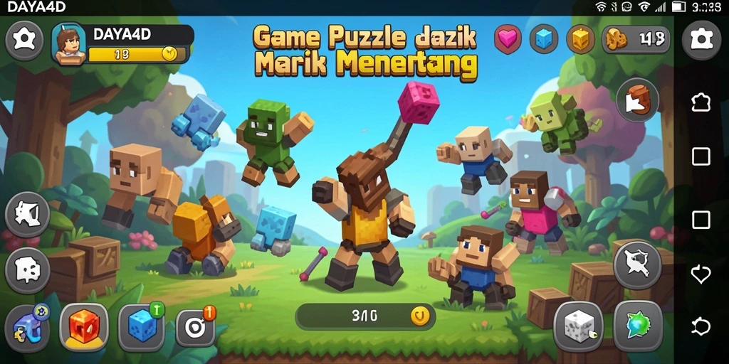 Screenshot menunjukkan gameplay menantang dari DAYA4D.