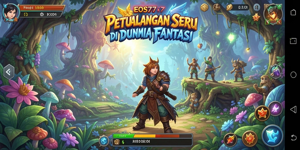 Screenshot gameplay EOS77 menampilkan karakter beraksi di dunia petualangan yang menakjubkan.