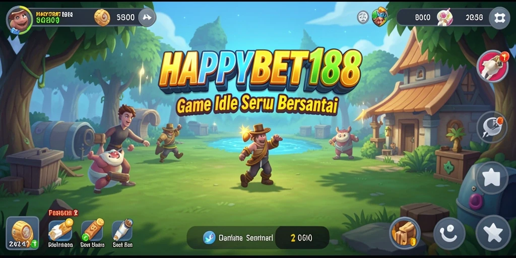 Screenshot utama HAPPYBET188 menampilkan gameplay Idle yang menarik.