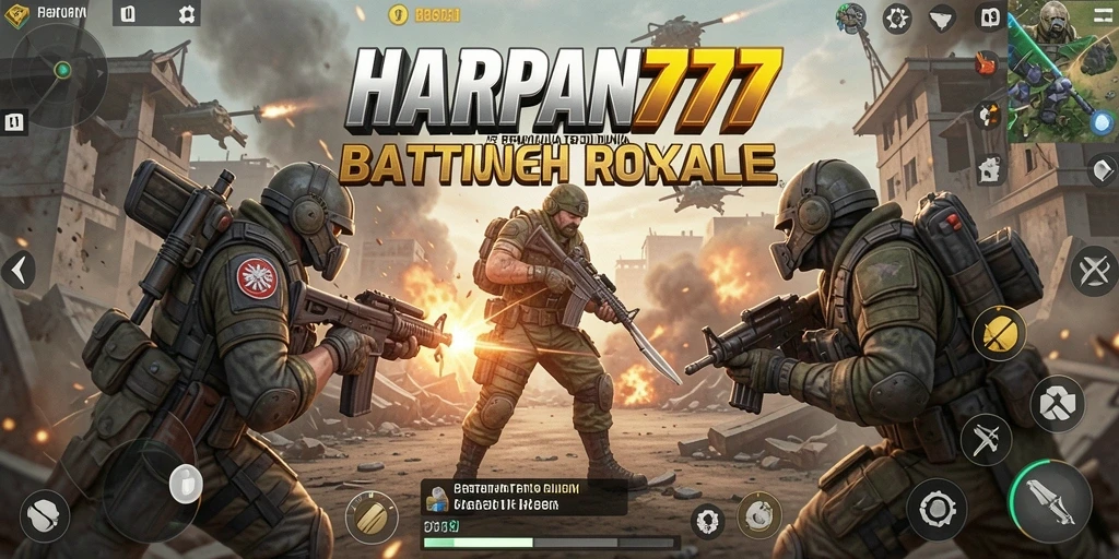 Gameplay seru dalam pertempuran epik Battle Royale di HARAPAN777.