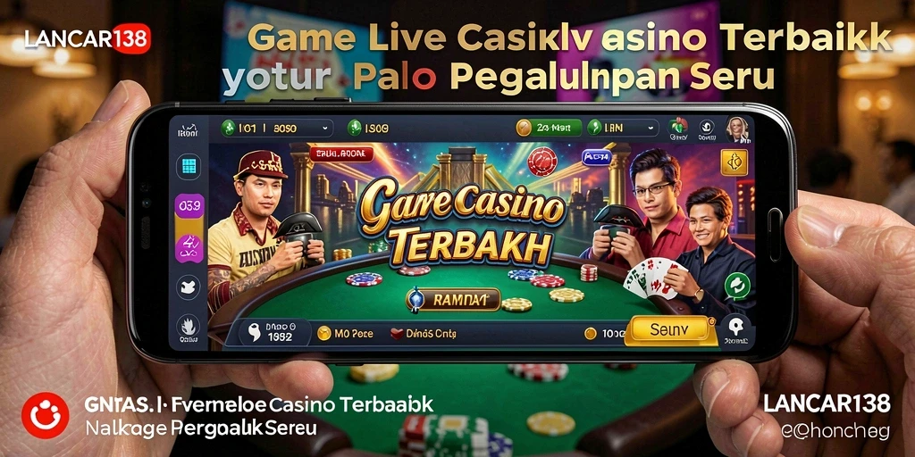 Screenshot gameplay LANCAR138 menampilkan dealer live dan suasana kasino yang realistis.