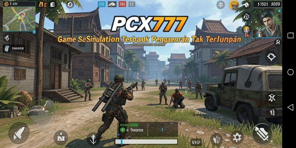 Tampilan gameplay PCX777 dengan elemen simulasi yang realistis dan imersif.