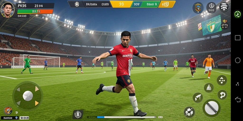 Tampilan gameplay PK95 yang menegangkan dan kompetitif dalam olahraga.