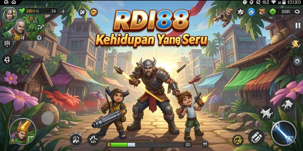 Tampilan screenshot dari gameplay simualasi penuh warna RDI88.