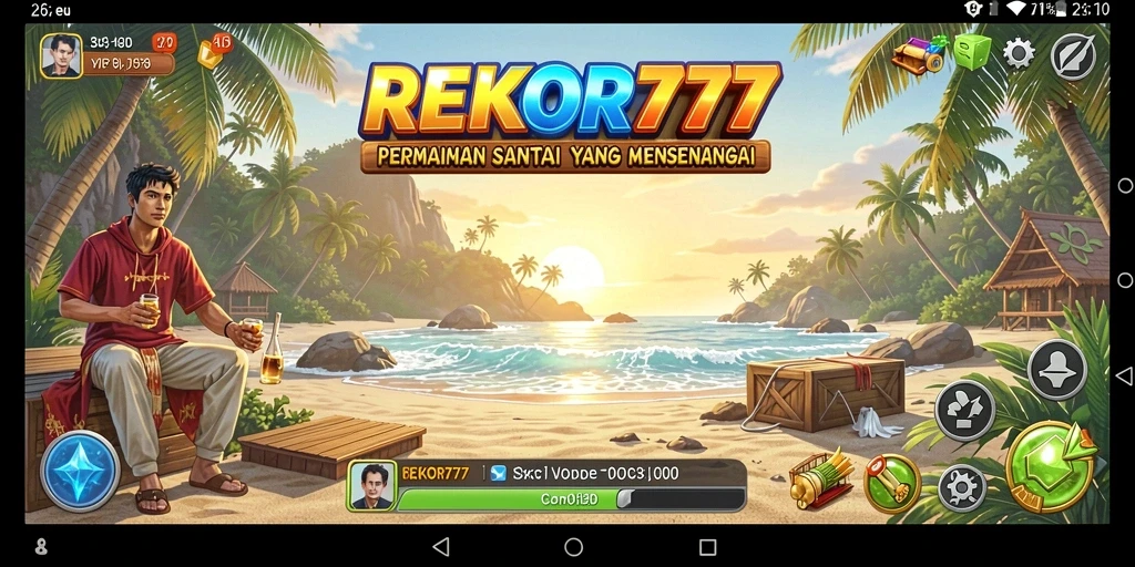 Tampilan gameplay seru penuh warna dari REKOR777.
