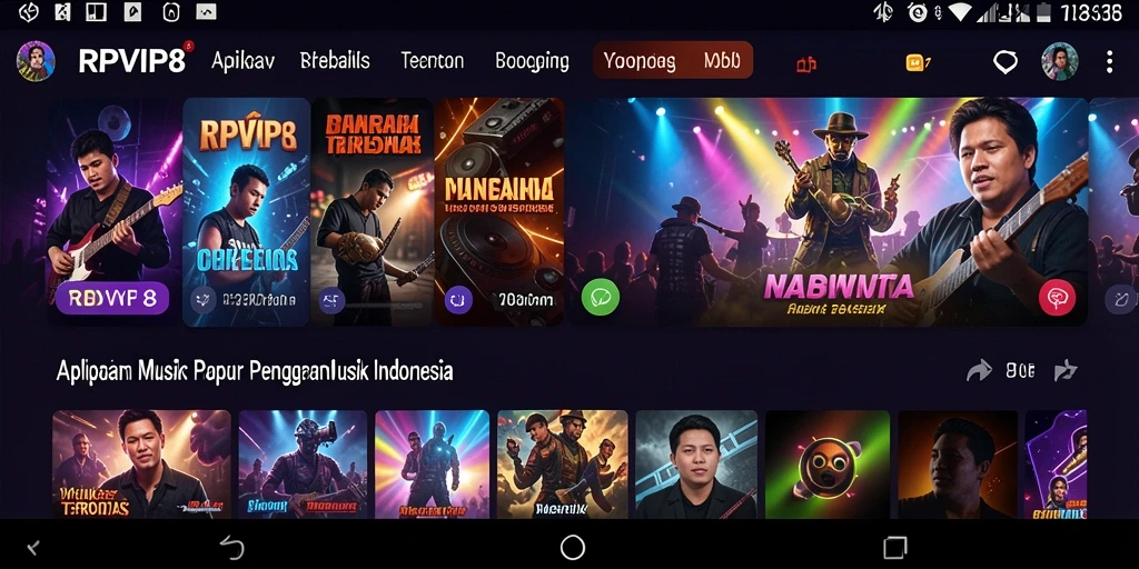 Screenshot RPVIP8 menampilkan gameplay interaktif dan seru dalam musik.