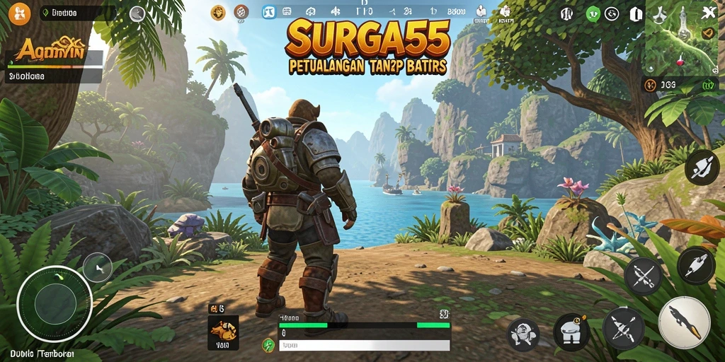 Tampilan gameplay yang menakjubkan dari dunia terbuka SURGA55.
