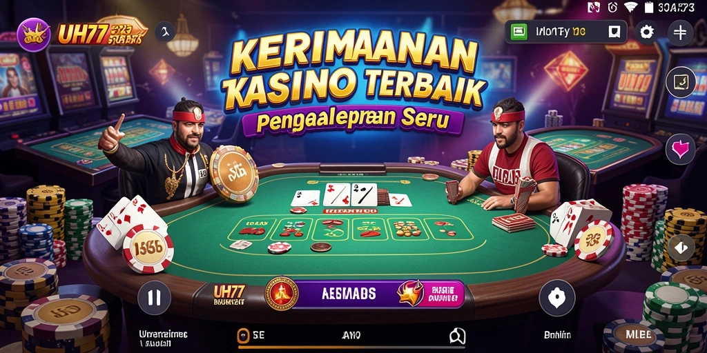 Gameplay UH77 yang seru dan penuh aksi dalam permainan kasino.
